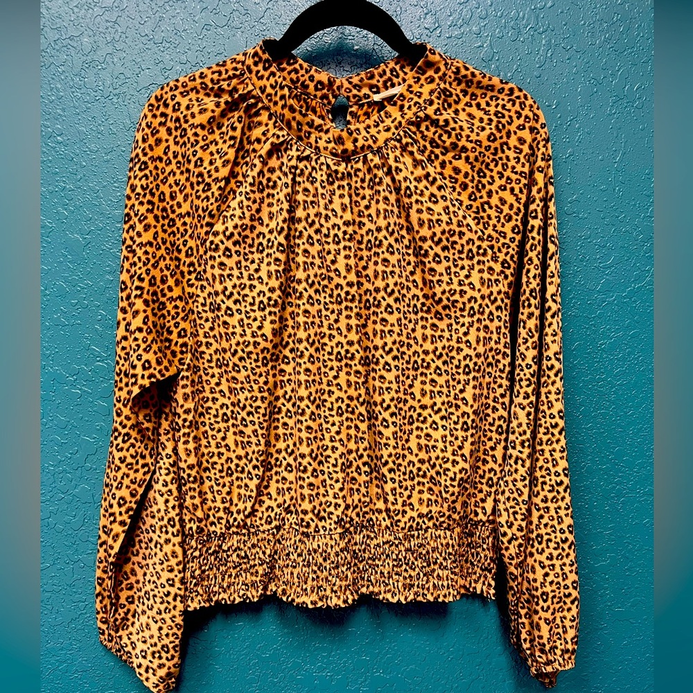 Cheetah blouse. 1 medium, 2 Large